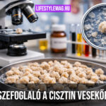 Cisztin kövek laboratóriumban – kis cisztin vesekövek mikroszkóp alatt